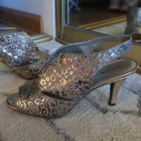 Bandolino Gold Slingback Heels - Picture 3 of 8